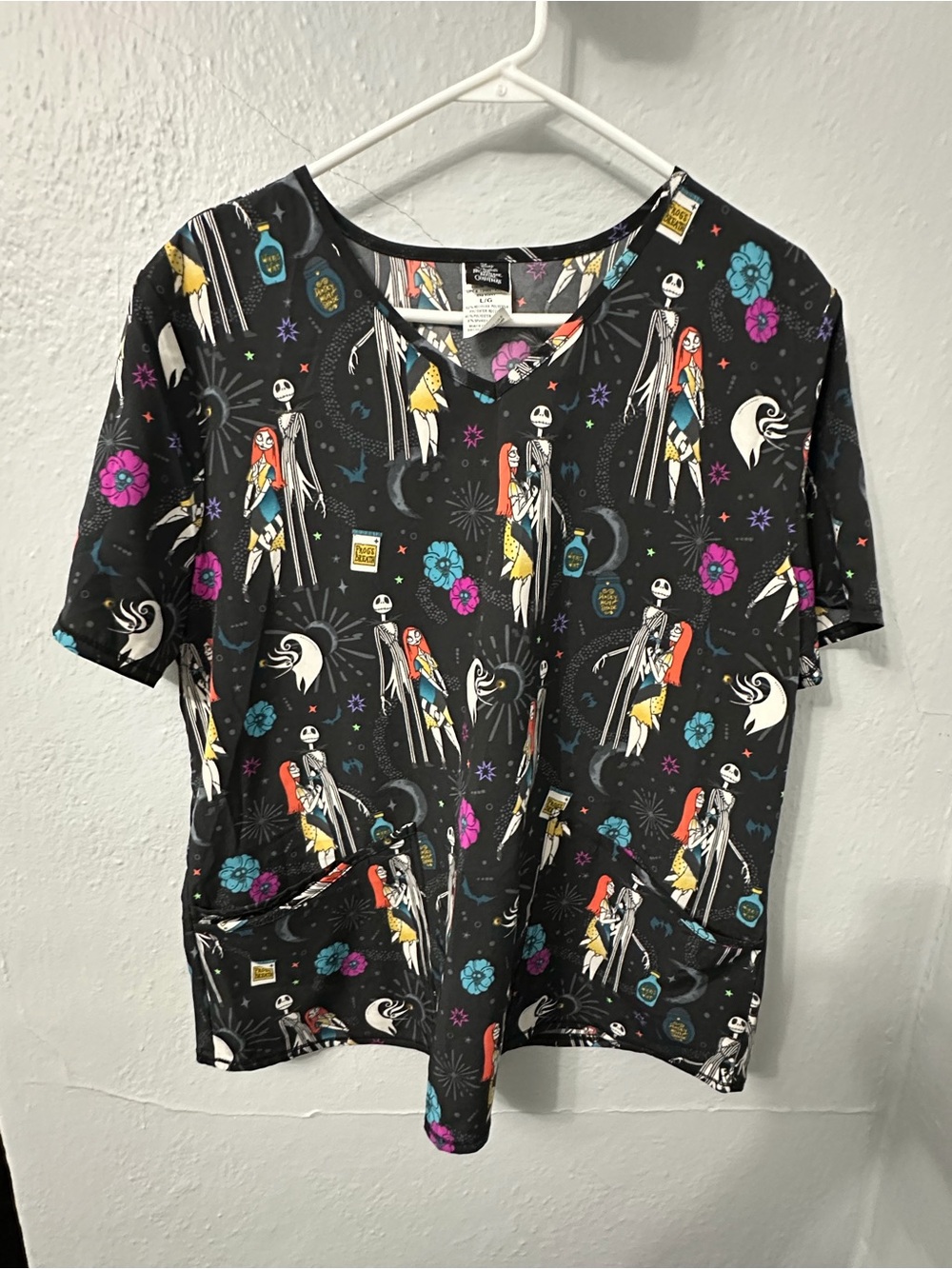 Nightmare Before Christmas Scrub Top